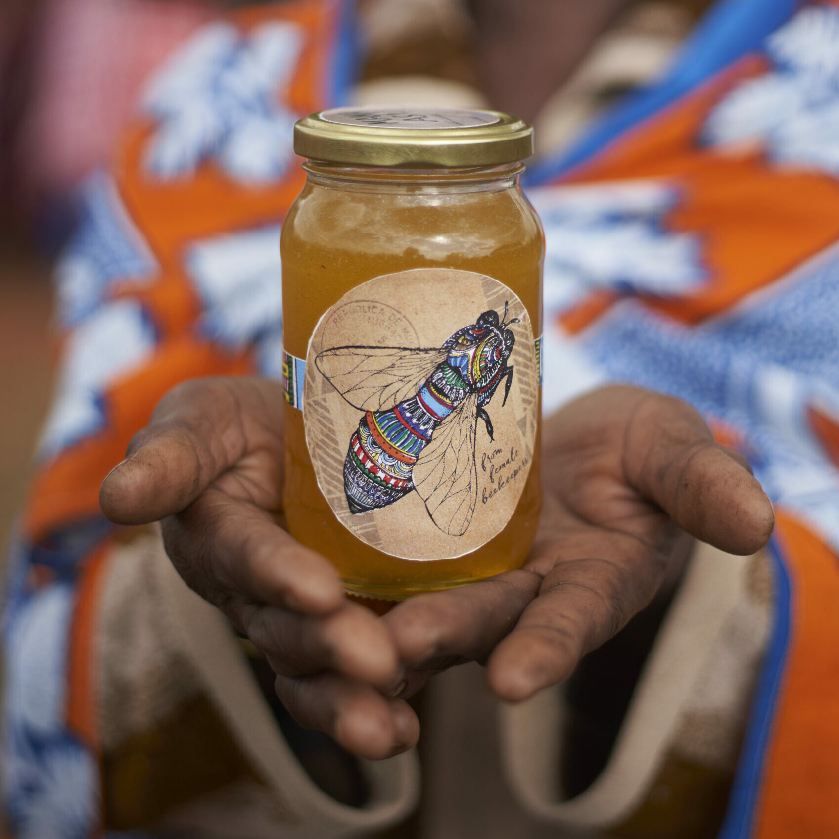 A jar of Mama Asali honey from Tanzania